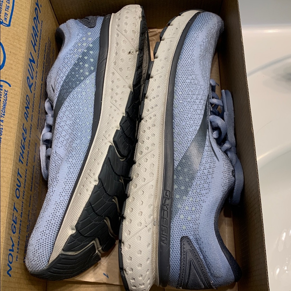 Brooks Glycerin 18 Sky Blue Athletic Sneakers size 8 wide - Picture 6 of 10